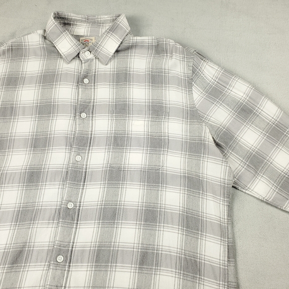 Faherty Flannel Shirt Mens XL Button Down Plaid Gray Lightweight Soft Supima - Picture 3 of 11